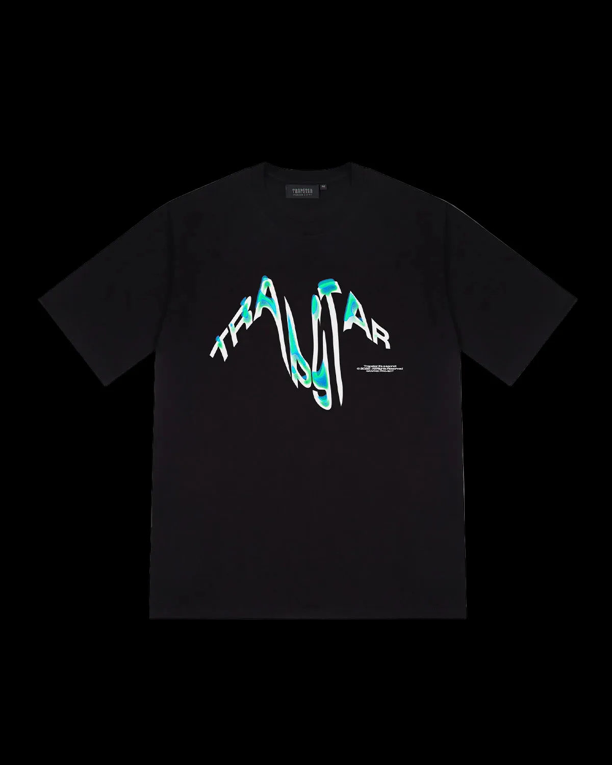 Trapstar Distortion Tee - Black/Teal